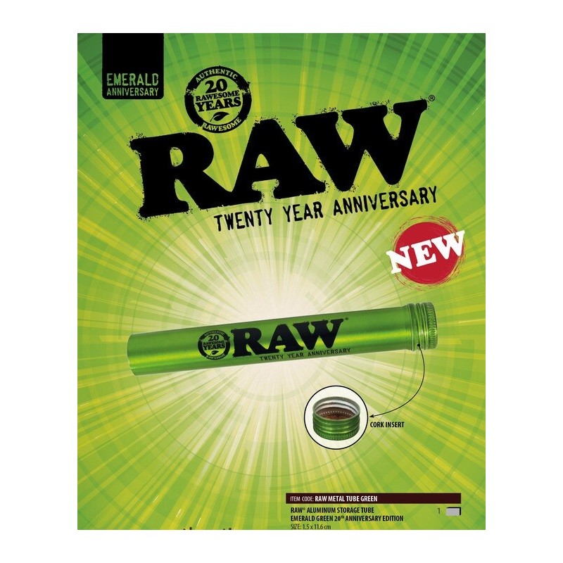 RAW TUBO IN METALLO - VERDE