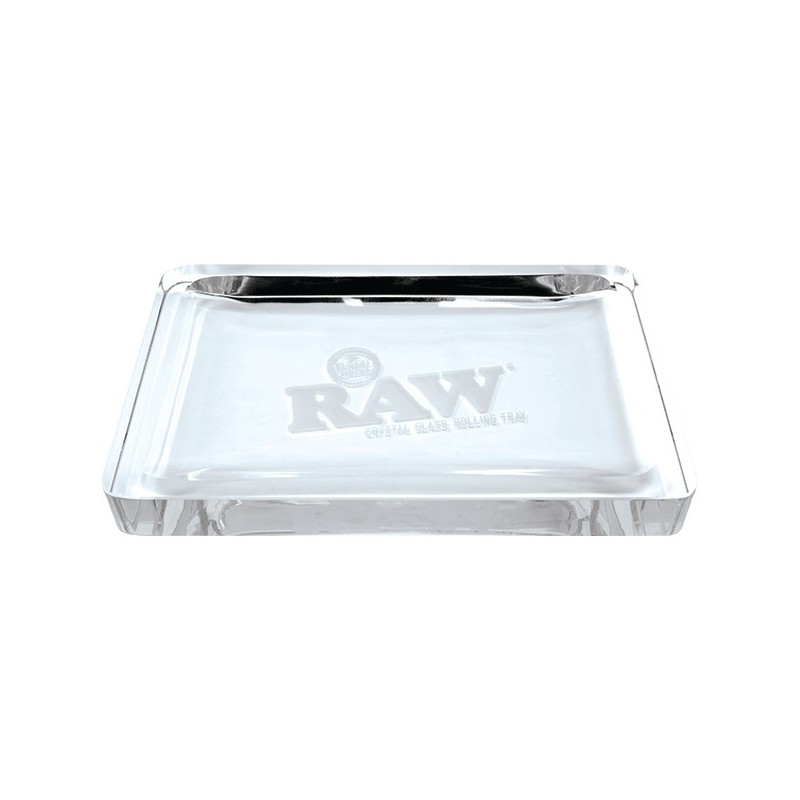 RAW CRYSTAL GLASS ROLLING TRAY