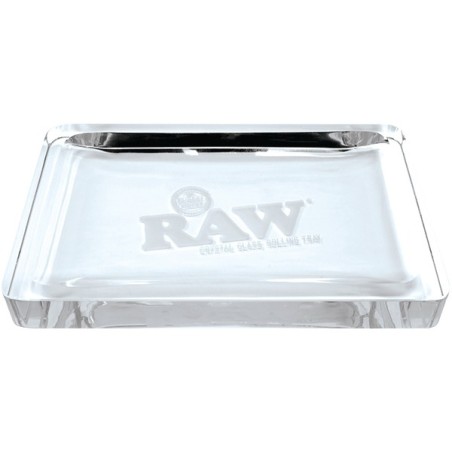 RAW CRYSTAL GLASS ROLLING TRAY