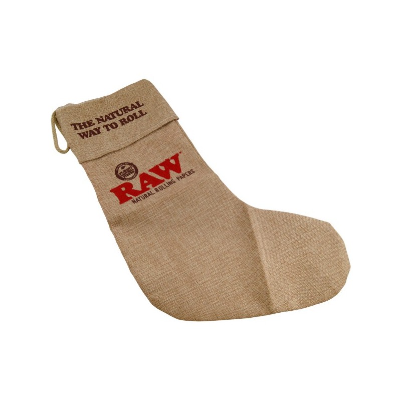 RAW LINEN CHRISTMAS STOCKING