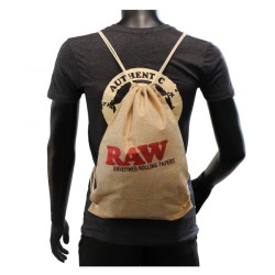 RAW DRAWSTRING BAG TAN