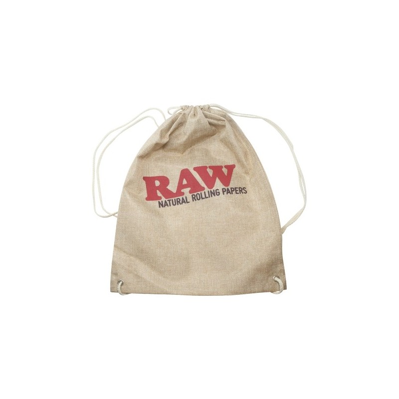 RAW DRAWSTRING BAG TAN