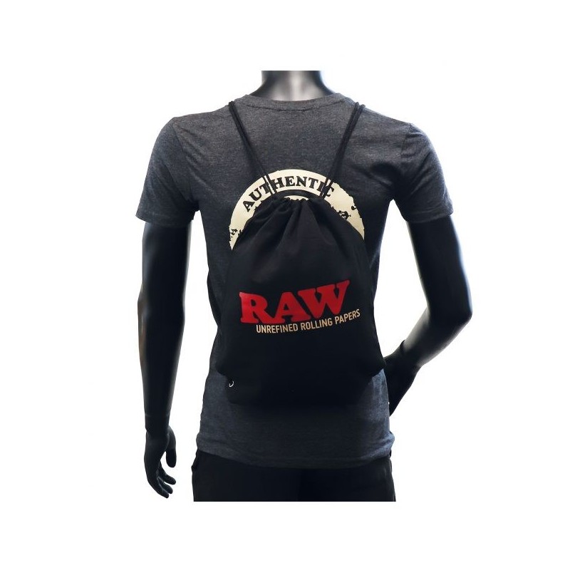 RAW DRAWSTRING BAG BLACK