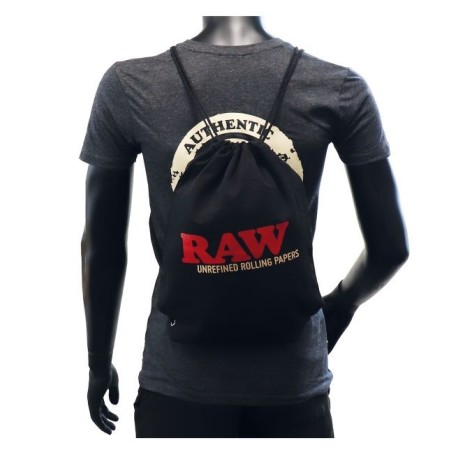 RAW DRAWSTRING BAG BLACK