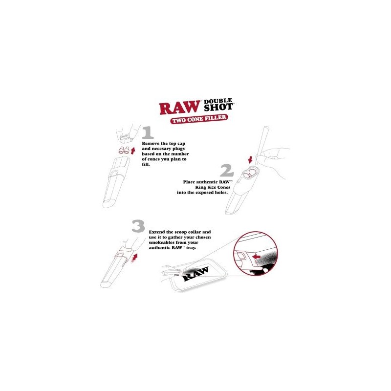RAW DOUBLE SHOT - TWO CONE FILLER CASE