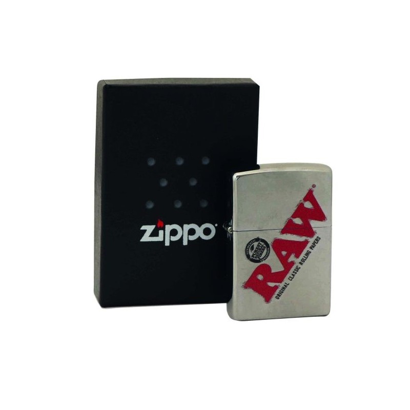 RAW ZIPPO SILVER WITH LOGO