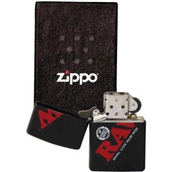 RAW ZIPPO BLACK WITH LOGO