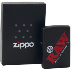 RAW ZIPPO BLACK WITH LOGO