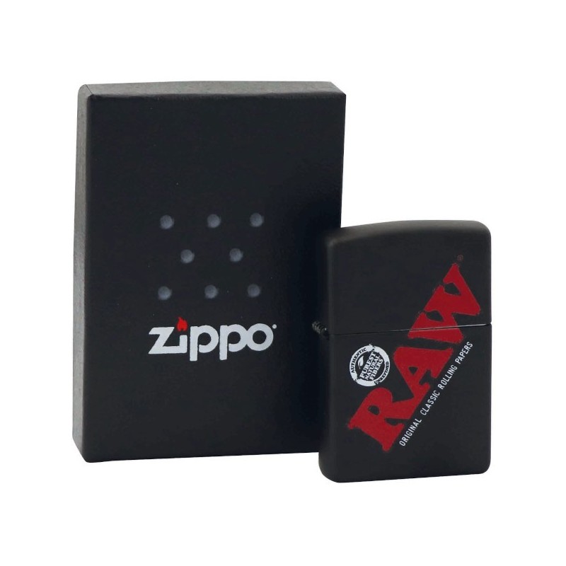 RAW ZIPPO BLACK WITH LOGO