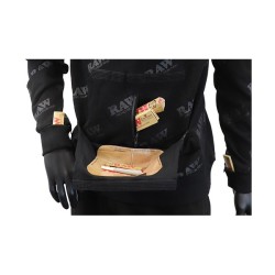 RAW ROLLING PAPERS RAWLER ZIP HOODIE BLACK ON BLACK