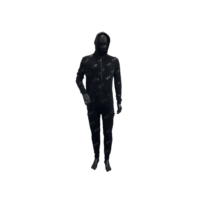 RAW ROLLING PAPERS RAWLER ZIP HOODIE BLACK ON BLACK