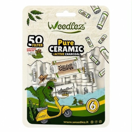 Weedlez Pure Ceramic 6mm - 50 pz filtri al carbone attivo